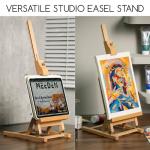 MEEDEN Tabletop Easel for Painting H-Frame, Adjustable Painting & Display Table Top Easel Stand, Hold Canvas up to 16", Sturdy Beech Wood Table Art Easel for Adults, Kids, Beginners