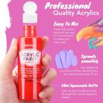 Halobios Acrylic Paint Set 36 Colors, Premium Acrylic Paints for Students & Adults, With Fluorescent Colors & Metallic Colors for Painting, Drawing & Art Supplies, DIY Arts and Crafts