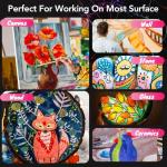 Halobios Acrylic Paint Set 36 Colors, Premium Acrylic Paints for Students & Adults, With Fluorescent Colors & Metallic Colors for Painting, Drawing & Art Supplies, DIY Arts and Crafts