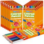 AuroTops 12 Pack Colored Pencils,144 Count Pre-Sharpened Colored Pencils Bulk,12 Color Pencil for Classroom Prizes Gifts,Back to School Supplies,Coloring Pencil Art Supplies for Kids