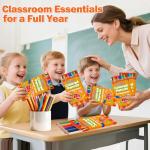 AuroTops 12 Pack Colored Pencils,144 Count Pre-Sharpened Colored Pencils Bulk,12 Color Pencil for Classroom Prizes Gifts,Back to School Supplies,Coloring Pencil Art Supplies for Kids