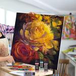 ABEIER Metallic Acrylic Paint, Set of 24 Metallic Colors in 2oz/60ml Bottle, Rich Pigments, Non Fading, Non Toxic Paints for Artist, Beginners & Kids Painting on Rocks Crafts Canvas Wood, Fabric&Stone