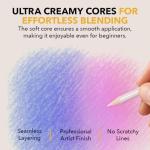 Castle Art Supplies 48 Pasteltint Coloured Pencils Set | Quality Colours in Softer, Sumptuous Tones | For Professional and Adult Artists | Protected and Organised in Presentation Tin Box