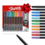 Sharpie Felt Tip Pens, Fine Point Pens (0.4mm), Felt Tip Markers, Assorted Colors, 12 Count - Journaling, Art, Drawing, Markers