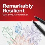 Sharpie Felt Tip Pens, Fine Point Pens (0.4mm), Felt Tip Markers, Assorted Colors, 12 Count - Journaling, Art, Drawing, Markers