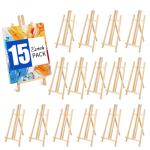 ESRICH 15pcs 17 Inch Tabletop Easels, Easel Stand for Painting,Tripod, Paint Party Easel, Kids Student Desktop Easel for Painting,Paint Easel for Canvas Paints