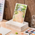 100 Sheets Watercolor Paper 5 x 7inch, 300 GSM Deckled Edge Paper Rough/Textured Handmade Paper for Watercolors, Wedding Invitations, Cards, Crafts