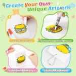 KETIEE Magic Puffy Paint: 58Pcs Magic Foam Texture Painting Kit, 3D Drawing DIY Art Set Include 32Pcs Foam Texture Paper, 12 Colors Acrylic Marker Pen, 3 Soft-tip Water Brush Pen, Magical Painting Kit