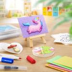 KETIEE Magic Puffy Paint: 58Pcs Magic Foam Texture Painting Kit, 3D Drawing DIY Art Set Include 32Pcs Foam Texture Paper, 12 Colors Acrylic Marker Pen, 3 Soft-tip Water Brush Pen, Magical Painting Kit