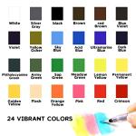 PENTRISTA Watercolor Paint set, 24 Colors Premium Solid Watercolor Half Pans in Tin Box, 1 refillable Water Brush Pen, Art Pigment Kit Perfect for Artists Students Kids Beginners and Art Lovers