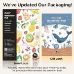 Funto Watercolor Set, 48 Color Paint Set, 10 Brushes, 30 Page Pad(9"x12"), 4 Refillable Pens & More, Painting Kit for Kids, Adults, Beginners