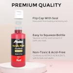 ABEIER Acrylic Paint Set, 56 Colors (2oz/60ml), Matte Finish, Waterproof, Rich Pigments, Non-Toxic Paints for Painting on Canvas Crafts Wood Ceramic, Fabric Ideal for Beginners and Students