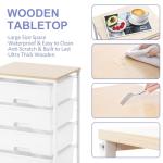 SYKIARIOL Utility Cart with 4 Drawers, Multipurpose Rolling Storage Cart with 4 Drawers and 2 Lockable Wheels, 4-Tier Rolling Storage Cart Organizer for Home Office Dorm, Bright White