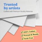 Chalkola 11x14 Canvas for Painting (15 Pack) | Blank Canvas Panels for Painting Acrylic, Oil, Watercolor - Primed 100% Cotton Boards, Acid-Free for Artists, Hobby Painters, Kids & Beginners