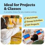 Chalkola 11x14 Canvas for Painting (15 Pack) | Blank Canvas Panels for Painting Acrylic, Oil, Watercolor - Primed 100% Cotton Boards, Acid-Free for Artists, Hobby Painters, Kids & Beginners