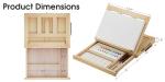 LUCYCAZ Tabletop Easel Set, Easel for Painting Canvases, Portable Wooden Art Easel Painting Kits for Adults Artist Kids, 12 Colors Acrylic Paints, 2 Brushes, Palette and Knives