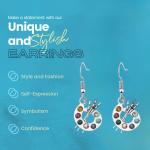 Artist Paint Palette and Brush Earrings, Gifts for Artist, Art Teacher Appreciation Gifts Earring Painters Palette Jewelry Set Art Teacher Art Earrings