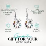 Artist Paint Palette and Brush Earrings, Gifts for Artist, Art Teacher Appreciation Gifts Earring Painters Palette Jewelry Set Art Teacher Art Earrings