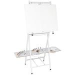 Bob Ross 2-in-1 Studio Easel - As Seen on Netflix Metal Easel Four Legged Tabletop Easel - White