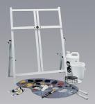 Bob Ross 2-in-1 Studio Easel - As Seen on Netflix Metal Easel Four Legged Tabletop Easel - White