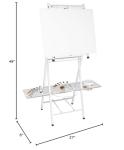 Bob Ross 2-in-1 Studio Easel - As Seen on Netflix Metal Easel Four Legged Tabletop Easel - White