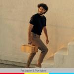 MEEDEN Artist Supply Storage Box - Portable Foldable Multi-Function Beech Wood Artist Tool & Brush Storage Box with Compartments & Drawer for Pastels, Pencils, Pens, Markers, Brushes