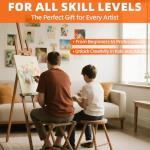 Stretched Canvas for Painting, 16 Pack Painting Canvas for Adults & Kids (8 of 8"x10" and 8 of 11"x14"), 4-Layer 8oz Primed 100% Cotton Canvas, Acid-Free, Warp-Free, for Acrylic and Oil Painting