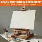 Stretched Canvas for Painting, 16 Pack Painting Canvas for Adults & Kids (8 of 8"x10" and 8 of 11"x14"), 4-Layer 8oz Primed 100% Cotton Canvas, Acid-Free, Warp-Free, for Acrylic and Oil Painting