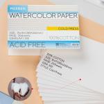 MEEDEN Watercolor Paper Block - 100% Cotton Watercolor Paper Pad of 20 Sheets, 140lb/300gsm, Acid-Free Art Paper for Watercolor, Gouache, Ink and More, 15" x 10" Cold Press