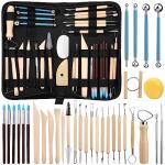 Clay Tools Kit, Pottery Tools, Polymer Clay Tools, Clay Sculpting Tools with Dotting Tools, Modeling Clay for Modeling, Smoothing, Cleaning, Carving, Shaping, and Sculpting