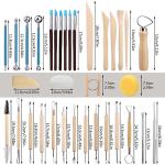 Clay Tools Kit, Pottery Tools, Polymer Clay Tools, Clay Sculpting Tools with Dotting Tools, Modeling Clay for Modeling, Smoothing, Cleaning, Carving, Shaping, and Sculpting