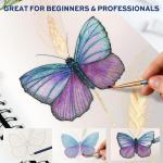 Finenolo 100 Colors Watercolor Paint Set with Metallic, Macaron & Fluorescent Colors-Professional Grade Watercolor Paints for Artists, Beginners & Illustrators, Ideal for Blending, Layering & Creative Artwork