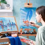 Arteza Metallic Acrylic Paint, Set of 8 Classic Elements Colors 4.06oz Tubes, Rich Pigments, Non Fading, Non Toxic Paints for Artists & Hobby Painters, Art Supplies for Canvas Painting & Crafts