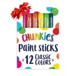 Ooly Chunkies 12 Mess Free Paint Sticks For Kids, Tempera Paint Sticks Kid Safe Colors, No Mess Quick Drying Art Supplies for Toddlers, Kids Christmas Gifts