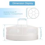 CraftGenes Art Supplies Organizer, Extra Large 360° Rotating Desk Organizer with 7 Removable Compartments, Marker Organizer for Home, Office, and Classroom, Crayon Holder