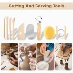 CeeVian Clay Tool Kit 40 PCS Clay Sculpting Tools Pottery Tools Pottery Tools for Sculpting for DIY Handcraft Modeling Clay Carving Tools Set for Beginners and Professional Art Crafts Christmas Gifts