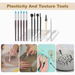 CeeVian Clay Tool Kit 40 PCS Clay Sculpting Tools Pottery Tools Pottery Tools for Sculpting for DIY Handcraft Modeling Clay Carving Tools Set for Beginners and Professional Art Crafts Christmas Gifts