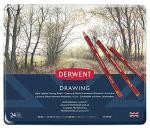 Derwent Colored Drawing Pencils, Metal Tin, 24 Count (0700672)