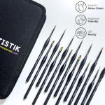 Miniature Paint Brushes Set of 13, Detail Brushes for Acrylic, Oil, Watercolor, Nail Art, Mixed Media Art, Model Painting, Miniature Painting, Face & Fantasy Art, Paint by Numbers Kit