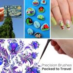 Miniature Paint Brushes Set of 13, Detail Brushes for Acrylic, Oil, Watercolor, Nail Art, Mixed Media Art, Model Painting, Miniature Painting, Face & Fantasy Art, Paint by Numbers Kit