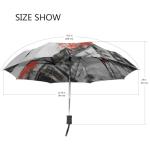 Vdsrup Paris Eiffel Tower Auto Umbrella Open Close Oil Painting Art Anti UV Umbrella Compact Windproof Parasol Umbrellas for Travel Car School Sun Rain