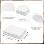 30 Sheets Watercolor Paper, 300 GSM Thick Textured Cotton Paper - 4 x 6 Inch Deckled Edge Handmade Paper for Painting, Calligraphy, Wedding Invitations, Greeting Cards, DIY Crafts