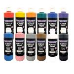 Constructive Playthings Acrylic Paint Set – 12 Vibrant 8 oz Bottles Made in the USA – Thick, Rich Pigment for Pouring, Fluid Art & Canvas Painting