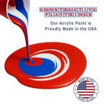 Constructive Playthings Acrylic Paint Set – 12 Vibrant 8 oz Bottles Made in the USA – Thick, Rich Pigment for Pouring, Fluid Art & Canvas Painting