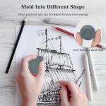 Kneaded Eraser for Artists, Soft Kneadable Eraser for Drawing, Moldable Rubber for Sketching, Art Erasers with Storage Case, 2 Pack Artist Erasers for Drawing