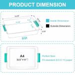 FAMOVELL 6 Qt Clear Plastic Storage Bins Containers with Lids, Arts Crafts Organizers and Storage, Stackable Containers for A4 Paper File Scrapbook Documents for Home Office and School Supplies 2 Pack