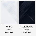 Nicpro White & Black Large Acrylic Paint (16.9 oz, 500 ml), Rich Pigments, Non Toxic Craft Paint for Multi Surface, Canvas, Wood, Leather, Ceramic, Fabric - Art Painting Supplies for Kids & Adults