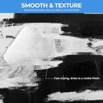 Nicpro White & Black Large Acrylic Paint (16.9 oz, 500 ml), Rich Pigments, Non Toxic Craft Paint for Multi Surface, Canvas, Wood, Leather, Ceramic, Fabric - Art Painting Supplies for Kids & Adults