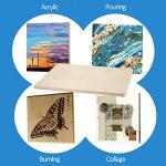 Unfinished Birch Wood Canvas Panels Kit, Falling in Art 2 Pack of 18x24’’ Studio 3/4’’ Deep Cradle Boards for Pouring Art, Crafts, Painting, and More