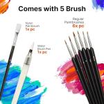 Watercolor Paint Set of 50 Colors - Washable Painting Kit with 7 Brushes, Water Brush Pen, Palette & Carrying Case - Portable Art Supplies for Kids & Adults - Non-Toxic Travel Watercolor Kit